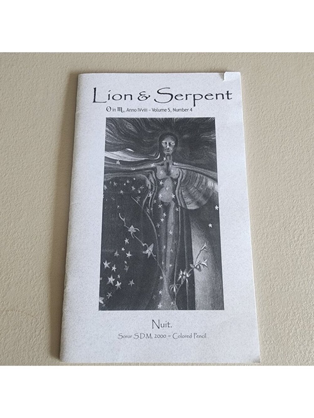 Lion & Serpent Journal Vol 5 No 4 O.T.O. Occult Thelema Aleister Crowley Rare